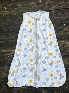 Mama Cheetah White Space Astronaut Sleep Sack Medium 6-12 Months Cotton